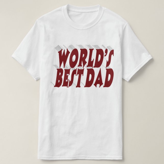 Bester Vater burgundy 3d Text T-Shirt (Design vorne)