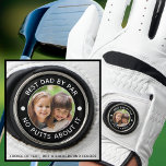 BESTER VATER BY PAR Foto Funny Custom Colors Golfhandschuh<br><div class="desc">Für den Golfliebhaber ist es ein einzigartiges Foto-Golfhandschuh mit dem bearbeitbaren Titel BEST VATER BY PAR - NO PUTTS about IT oder personalisiert mit dem eigenen Text in der Auswahl von Text- und Hintergrundfarbenkombinationen (in Weiß auf Schwarz). HILFE: Für Hilfe bei der Modifizierung oder Personalisierung des Designs, bei Farbänderungen, bei...</div>