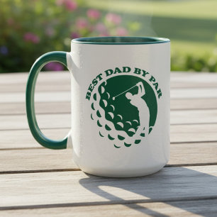 Bester Vater By Par Modern Golf Golfen Tasse