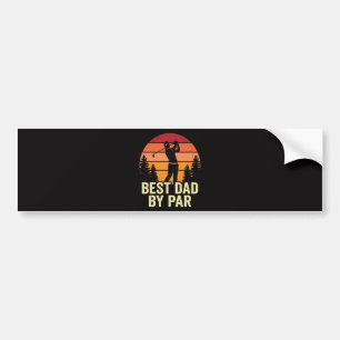 Bester Vater By Par Vintage Golf Autoaufkleber