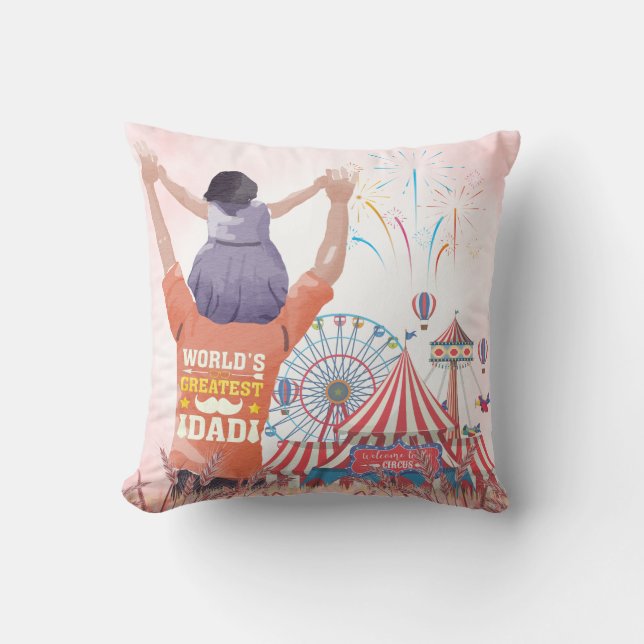 Bester Vater Circus Pillow Kissen (Vorderseite)