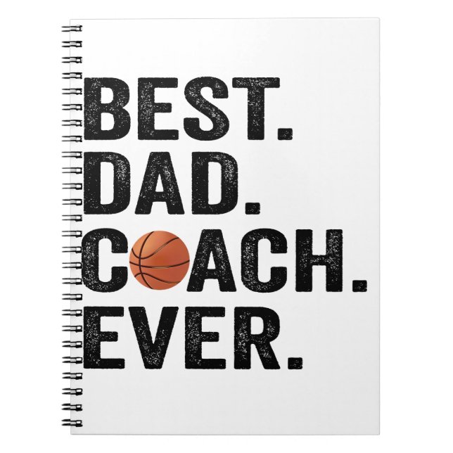 Bester Vater Coach je Basketball Pater Sportgesche Notizblock (Vorderseite)