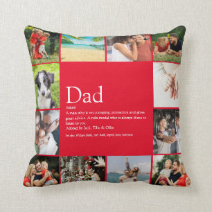 Bester Vater Daddy Papa Definition 12 Foto Rot Kissen