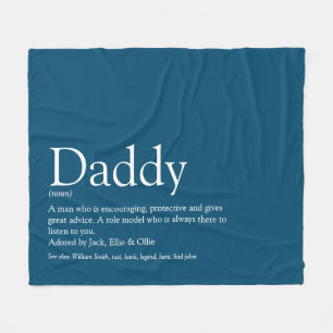 Bester Vater Daddy Papa Ever Definition Lustig Bla Fleecedecke
