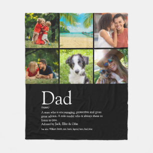 Bester Vater Daddy Vater Definition 6 Foto Schwarz Fleecedecke