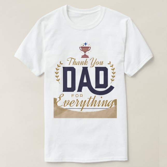 Bester Vater – Danke-Design T-Shirt (Design vorne)