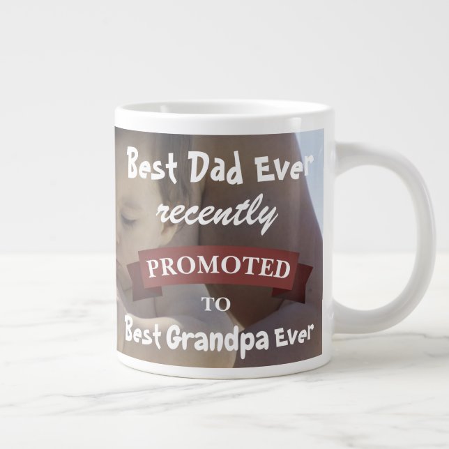Bester Vater, der vor kurzem für Großvater Foto be Jumbo-Tasse (Rechts)
