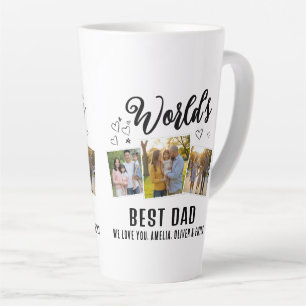 Bester Vater der Welt Benutzerdefinierte 3-Foto-Co Milchtasse