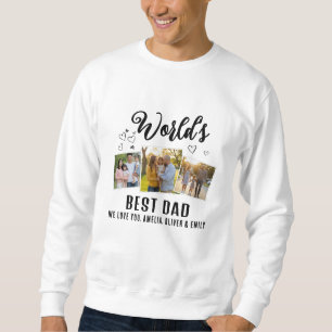 Bester Vater der Welt Benutzerdefinierte 3-Foto-Co Sweatshirt