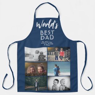 Bester Vater der Welt Benutzerdefinierte 6-Foto-Co Schürze