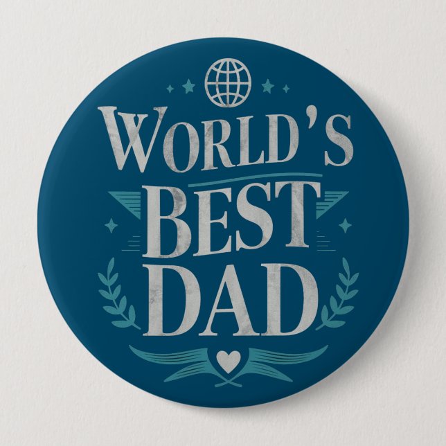 Bester Vater der Welt Button (Vorderseite)