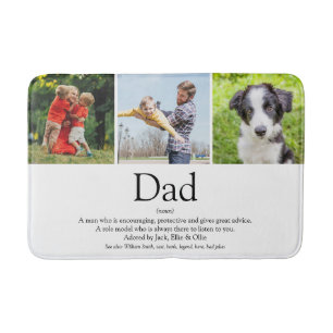 Bester Vater der Welt Dad Father Definition Foto S Badematte