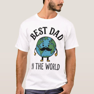 Bester Vater der Welt Earth Schnurrbart Shirt Desi