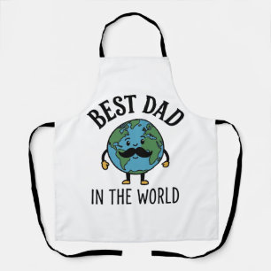 Bester Vater der Welt Earth Schnurrbart Shirt Desi Schürze