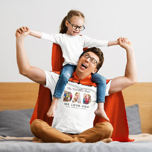 Bester Vater der Welt Foto Wir lieben dich Männer T-Shirt