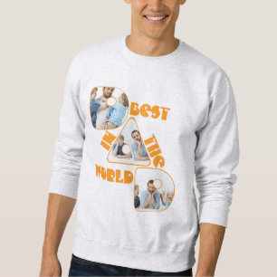 BESTER VATER DER WELT, Fotocollage orange, Sweatshirt