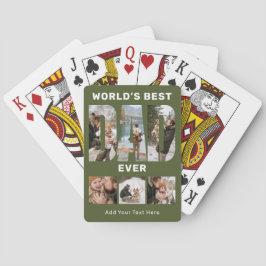 Bester Vater der Welt, individuelles 6-Foto-Set in Spielkarten