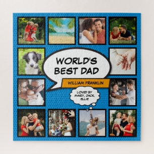 Bester Vater der Welt Lustige Coole Comic-Fotocoll