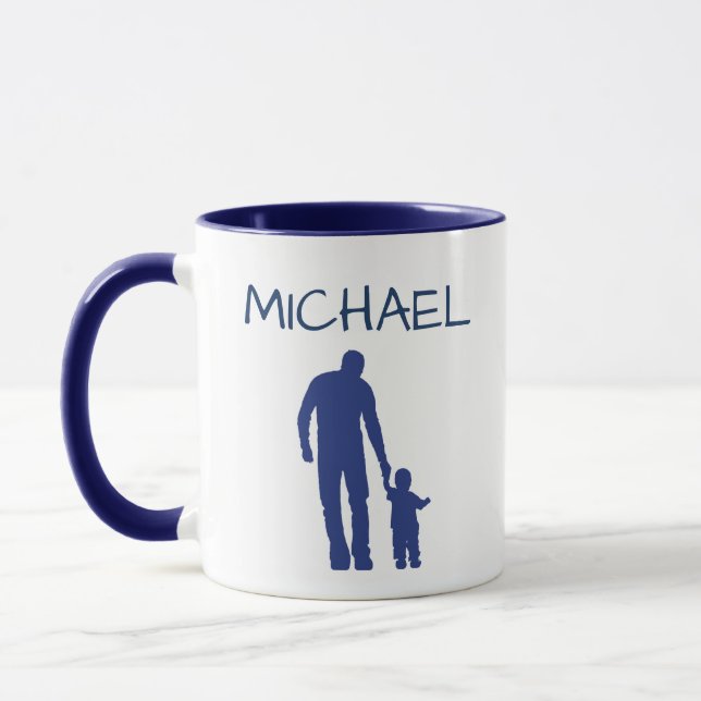 Bester Vater der Welt mit Namen  Tasse (Links)