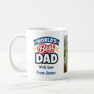 Bester Vater der Welt Name und Fotos Kaffeetasse