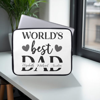 Bester Vater der Welt personalisierte Laptop-Hülle Laptopschutzhülle