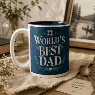 Bester Vater der Welt Zweifarbige Tasse