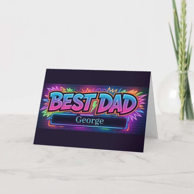 "BESTER VATER" Design mit Platzhalter für benutzer Karte (Vorderseite)