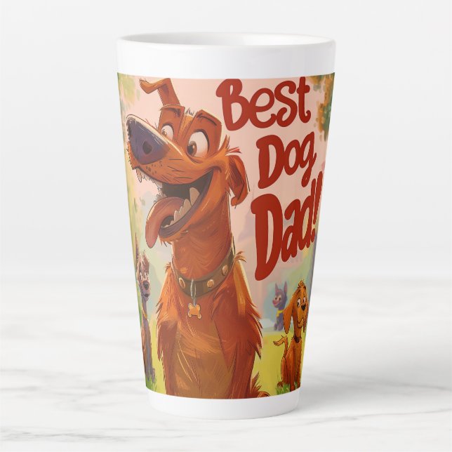 Bester Vater Digitale Kunst, Dichtung und Musik Milchtasse (Vorderseite)