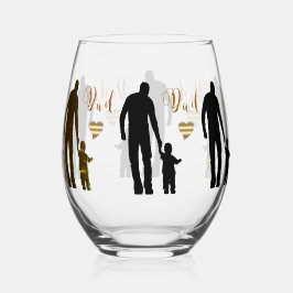 Bester Vater Ever Stemless Weinglas Ohne Stiel