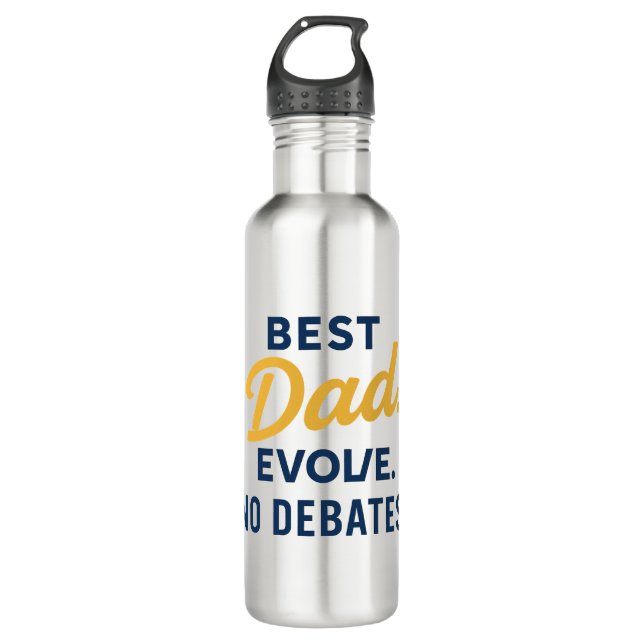 Bester Vater - Evolve. Keine Debatten. Trinkflasch Edelstahlflasche (Vorderseite)