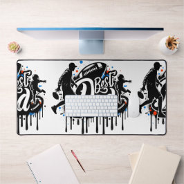 Bester Vater Football Vater und Sohn Graffiti Desk Schreibtischunterlage