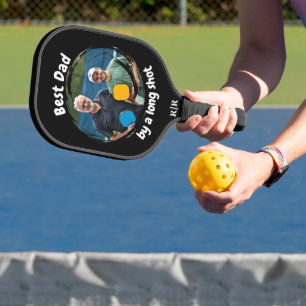 Bester Vater Fotogeschenk Individuelles modernes Pickleball Schläger