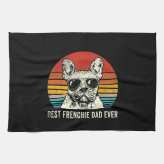 Bester Vater Frenchie Ever Funny Bulldog Vater Ges Geschirrtuch