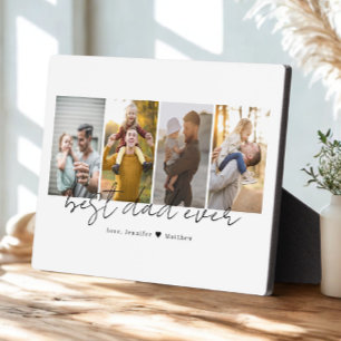 Bester Vater für alle 4 Fotos - Benutzerdefiniert Fotoplatte