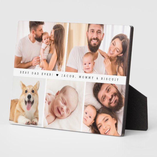 Bester Vater für Herz-Kreislauf-Foto Fotoplatte (Seite)