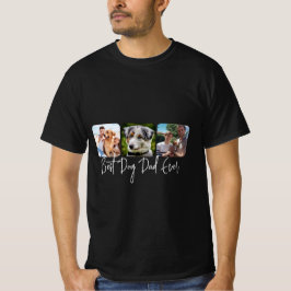 Bester Vater für Hunde - Individuelle 3-Foto Colla T-Shirt