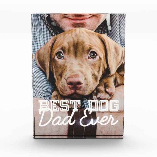 Bester Vater für Hunde je Modernes Haustier Fotoblock (Vorderseite)