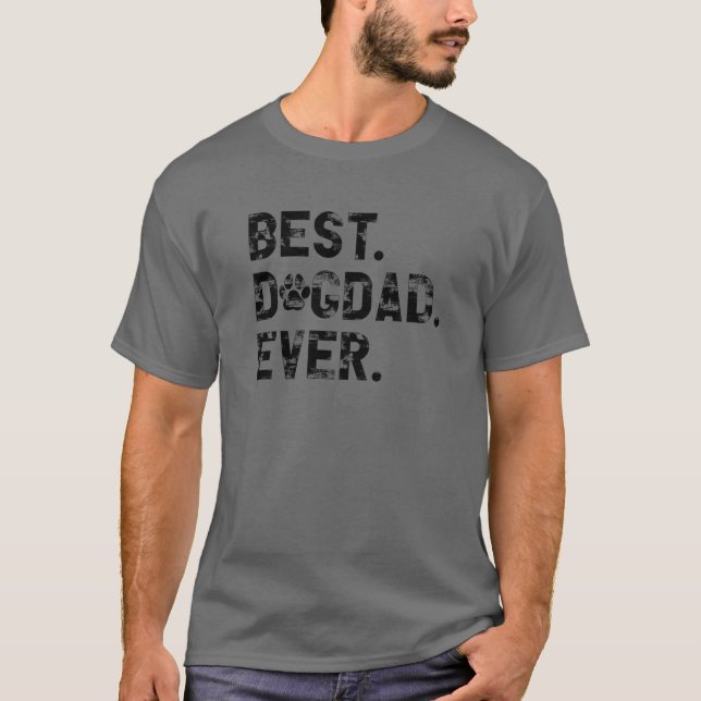 Bester Vater für Hunde und Junggebliebene Vater T-Shirt (Vorderseite)