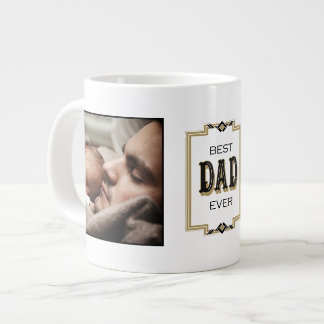 Bester Vater für jedes Multi-Foto Jumbo-Tasse (Vorderseite Links)