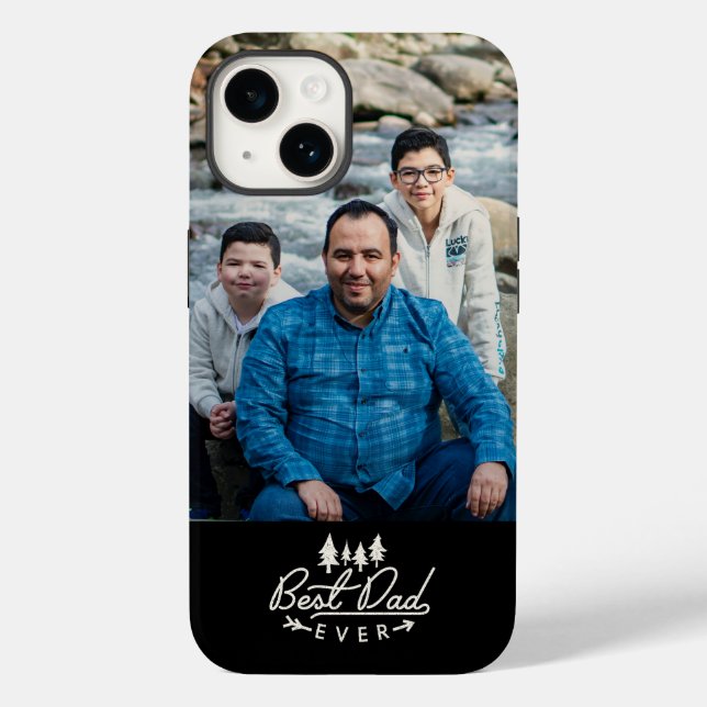 Bester Vater für jedes Wood Adventure Custom Foto Case-Mate iPhone 14 Hülle (Rückseite)