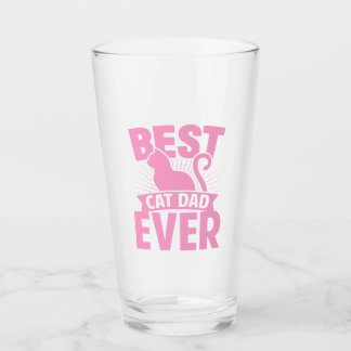 Bester Vater für Katzen je - Silhouette Glas