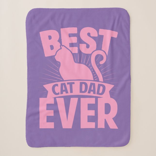 Bester Vater für Katzen je - Silhouette Sherpadecke (Vorderseite)
