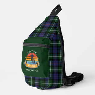 Bester Vater Golf Lover Gag Kariert Tartan Crossbody Bag