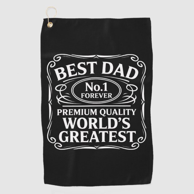 Bester Vater Golfhandtuch (Vorderseite)
