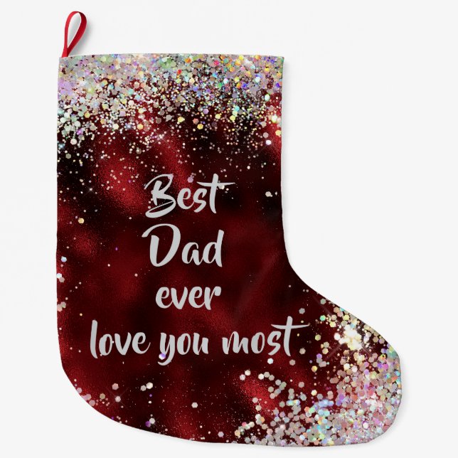 Bester Vater Großer Weihnachtsstrumpf (Vorderseite)