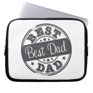 Bester Vater - GummiBriefmarkeneffekt - Laptopschutzhülle