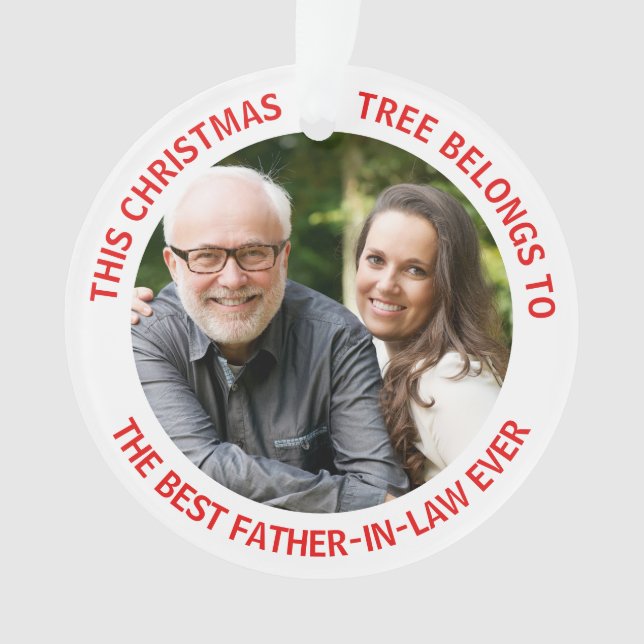 Bester Vater im Foto des Rechts Ornament (Vorderseite)