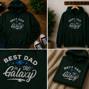 Bester Vater im Universum-Geschenk Bestickter Hoodie