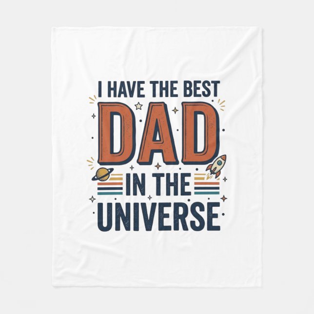 Bester Vater im Universum Space Vector Design_1 Fleecedecke (Vorderseite)
