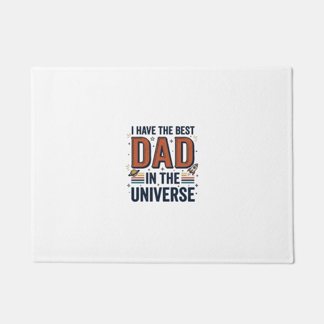 Bester Vater im Universum Space Vector Design_1 Fußmatte (Vorderseite)